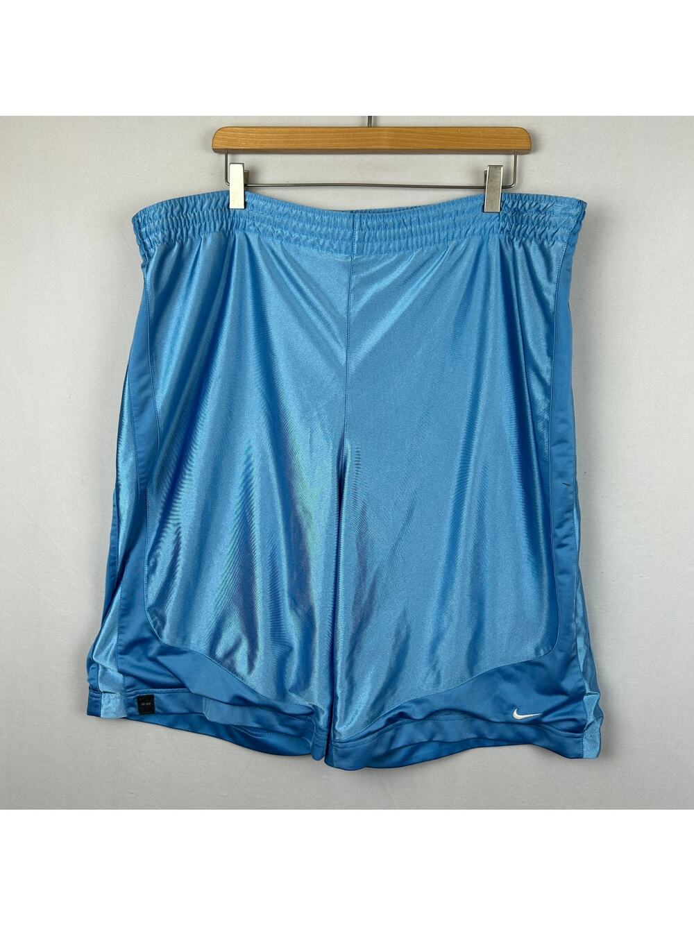 Nike Baggy UNC Blue Y2K Shiny Basketball Shorts Tie Waist Men's Size L